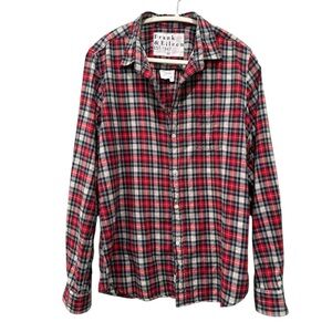Frank & Eileen Barry Flannel Button Down Red Black Cozy Soft Casual Sz XL